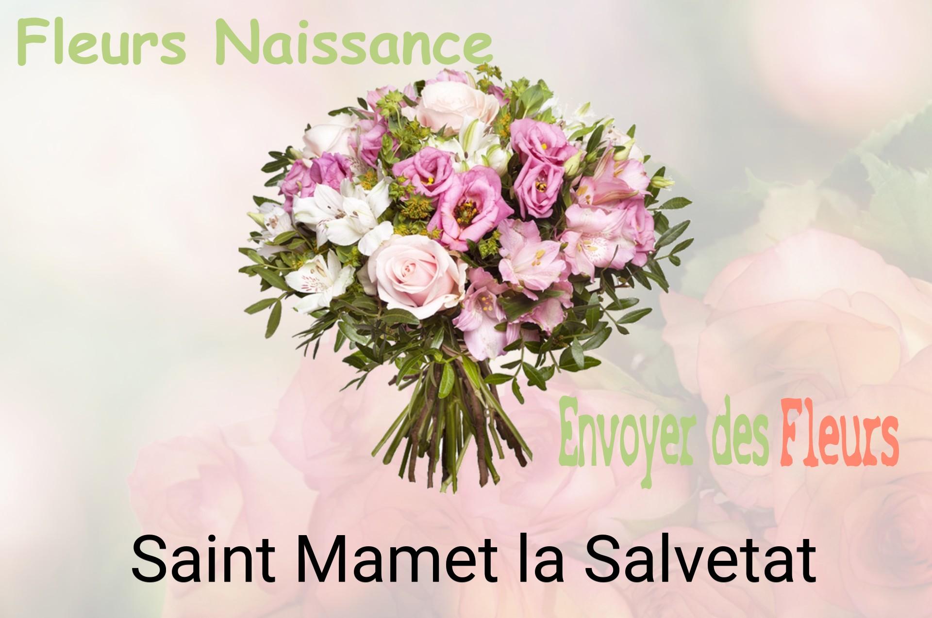 Bouquet de fleurs de naissance livré à Saint-Mamet-la-Salvetat