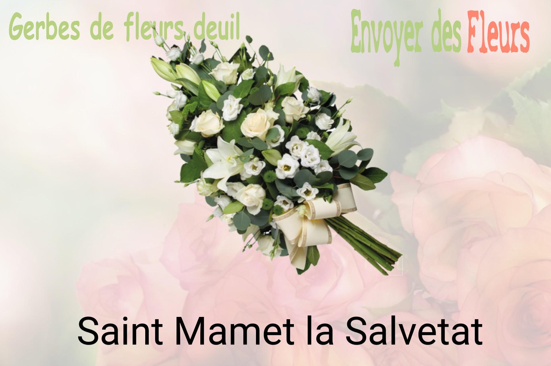 Gerbe de fleurs de deuil livrée à Saint-Mamet-la-Salvetat